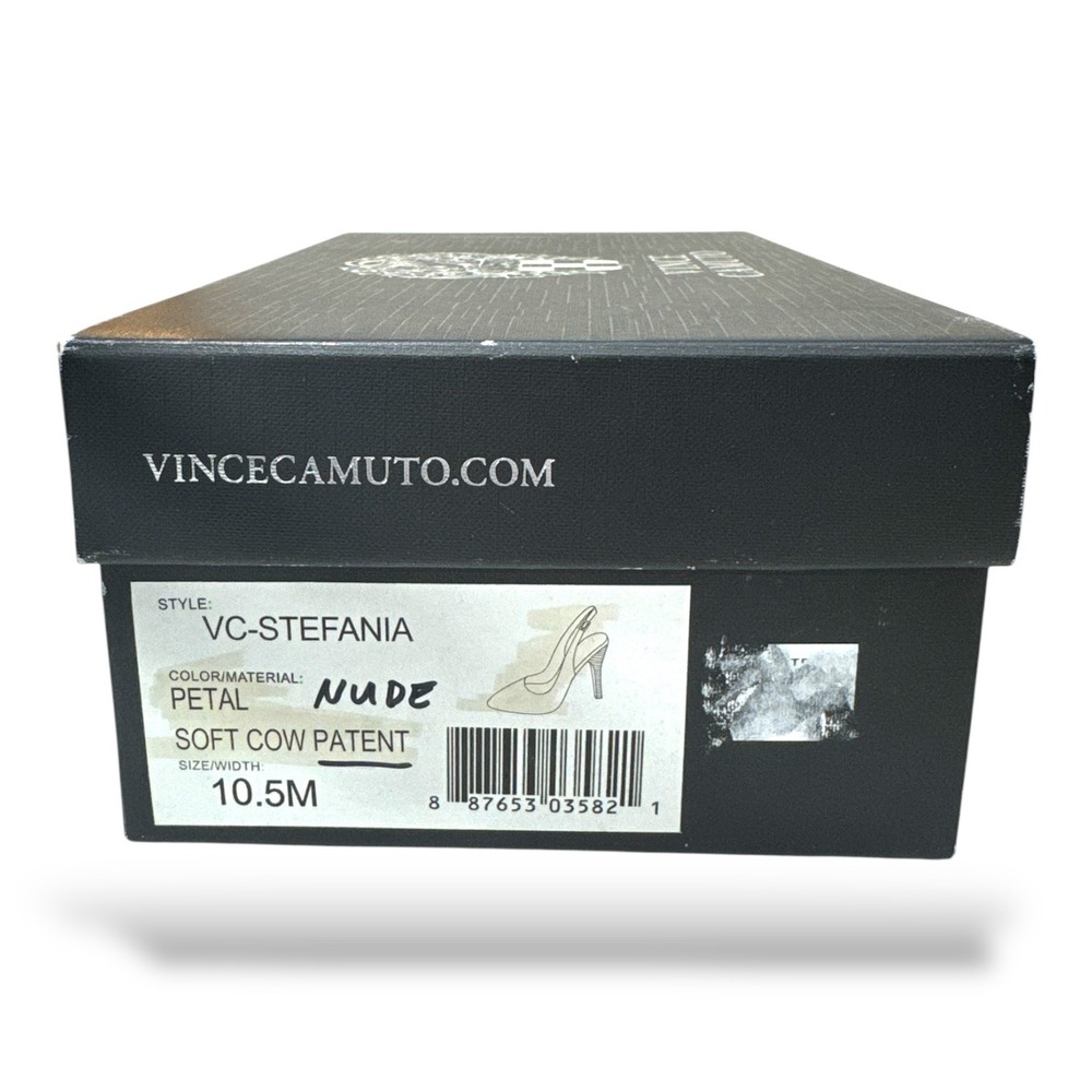 Vince Camuto Stefania Slingback Pumps Petal Nude Patent Leather Heels 10.5M‎ EUC - Picture 8 of 11